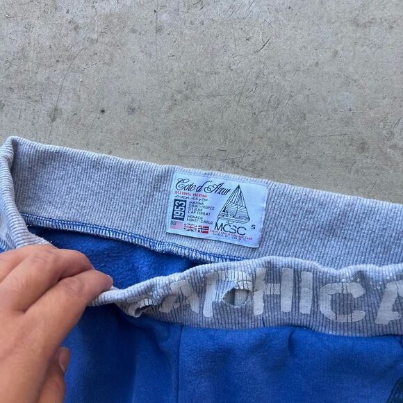 Cote d Azur Monte Carlo Sailing Club Sweats Rare y2k Mens size S - Picture 2 of 4